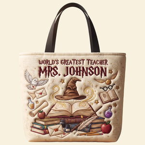 World's Greatest Teacher Tote Bag - Personalized Gifts For Teacher 04tyta280726