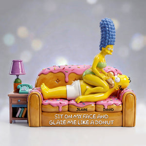 Couple On Donut Couch Acrylic Plaque - Personalized Gifts For Couple 02QHLU240126