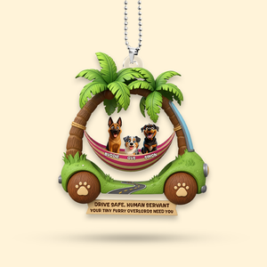 Furry Overlords Hammock Car Ornament - Personalized Gifts For Dog Lovers 04TGLU280725