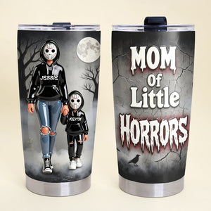 Horror Mom And Kids 20oz Tumbler - Personalized Gifts For Mother's Day Tumbler 02NATA250226