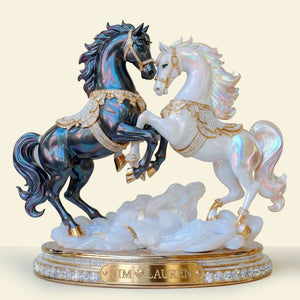 Luxury Horse Couple Light Box - Personalized Gifts For Couple & Horse Lover 06QHLU281125