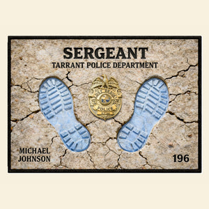 Proud To Serve Police Doormat - Personalized Gift For Police 03TGLU110226