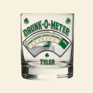 St Patrick's Day Drunk 11oz Round Glass - Personalized Gifts For St Patrick's Day 05HULU201225