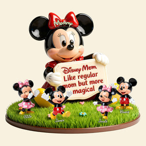 Festive Mom And Kids Acrylic Plaque - Personalized Gifts For Mom Plaque 04TOTA240226