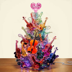 Sparkle Violin Pile Light Box - Personalized Gifts For Violinist & Violin Lovers 07QHLU281125