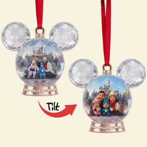 Sparkle Globe Christmas Lenticular Ornament - Personalized Custom Photo Gifts For Family 07NALU240925