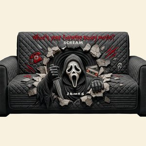 Horror Quilted Sofa Cover - Personalized Gifts For Movie Lovers 01pata230126