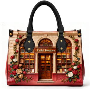 Book Store Theme Leather Bag - Personalized Gifts For Book Lover Leather Bag 02NALU060226