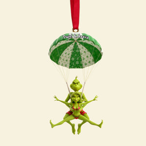 Naughty Green Parachute Couple Ornament - Personalized Gift For Couples 05OHLU031125