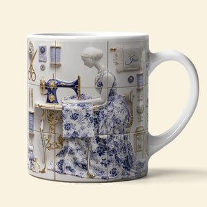 Sew Crafty Girl Coffee Mug - Personalized Gifts For Sewing Lovers 03TGLU151125