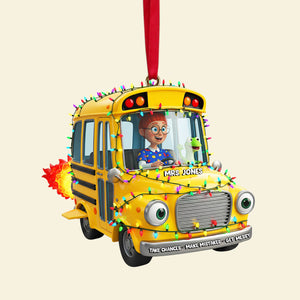 Adventure Bus Custom Photo Ornament - Personalized Christmas Gifts For Teachers 06NALU160925