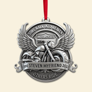 Some Walk Into Heaven Ornament - Personalized Heaven Gift For Motorcycles Lovers 03OHLU180825