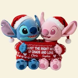 Couple In Cute Sweater Shaped Pillow - Personalized Gifts For Couple 03QHLU121125