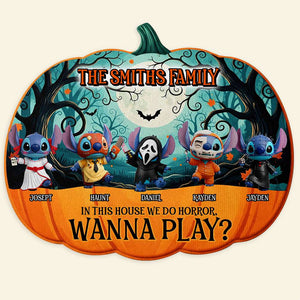 Cute Pumpkin Family Doormat - Personalized Gifts For Family 08PGLU080825-Homacus