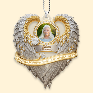 Angel In Heaven Car Ornament - Personalized Custom Photo Gift For Heaven 06HULU020825