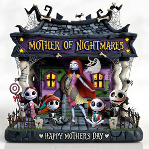 Spooky Mom And Kids Acrylic Plaque - Personalized Gifts For Mother's Day Plaque 01OHLU150426