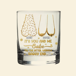 Cheeky Old Couple Drinking Glass - Personalized Gifts For Couples 02NALU181025