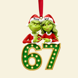 Trendy Green Couples Ornament - Personalized Gift For Couples 05OHLU181125