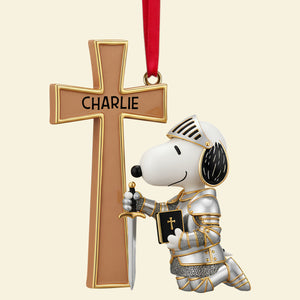 Knight Templar Kneel Under God Acrylic Ornament - Personalized Gifts For Christians 07QHLU211025