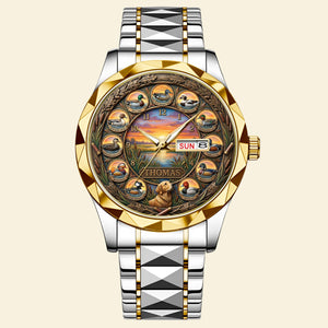 Waterfowl Duck Hunting Steel Men's Watch - Personalized Gift For Hunters 06HULU200126