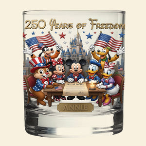 250th Anniversary Round Glass - Personalized Gifts For Patriotics Glass 03TYTA080626