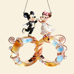 Wedding Couple Suncatcher Ornament - Personalized Gifts For Couple 03nata231225