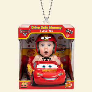 Drive Safe Mommy Car Car Ornament - Custom Photo Gifts For Mom Car Ornament 02NALU250326