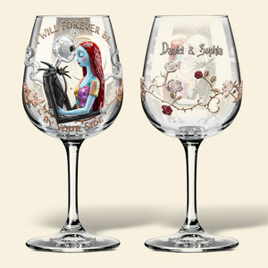 Forever Be By Your Side Drinking Glass - Personalized Gifts For Couples 04PALU081225