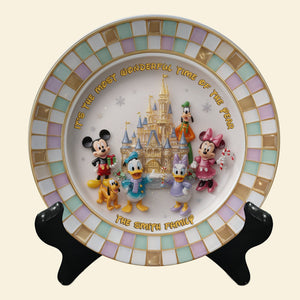 Magical Family Ceramic Round Plate -  Personalized Gift For Family 03PGLU101025
