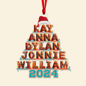 Custom Alphabet Letter Gifts For Family Love Basketball, Christmas Acrylic Ornament 02XQLU221024 - Ornament - GoDuckee