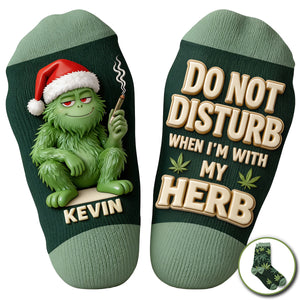 I'm With My Herbs Middle Tube Socks - Personalized Gifts For Stoner Socks 04TOTA190926