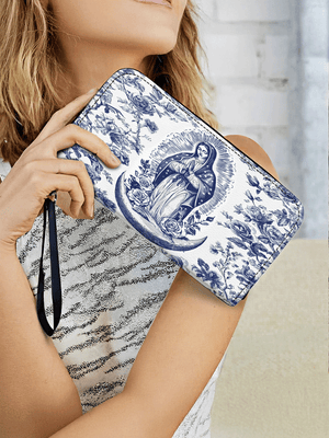 Catholight  Sacred Serenity Virgin Mary Leather Wallet Purse
