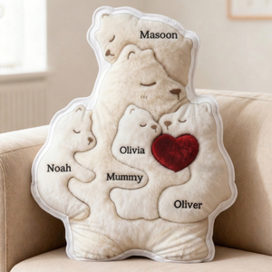 Nurturing Bear Mom Custom Shape Pillow - Personalized Gifts For Mom 01qhtn270226