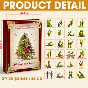 Naughty Green Couple Christmas Advent Calendar Blind Box - Personalized Gifts For Couple 02nadt101025