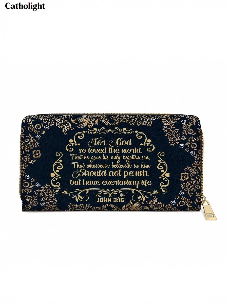 Catholight  Everlasting Life Leather Wallet Purse