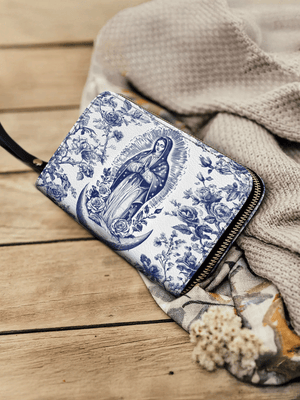 Catholight  Sacred Serenity Virgin Mary Leather Wallet Purse