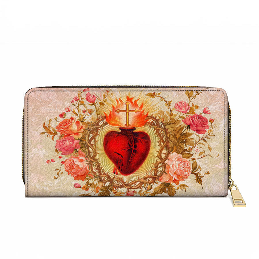 Sacred Heart of Grace Leather Wallet Purse 07acxn030425