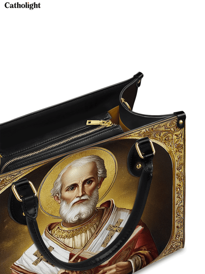 Catholight  Saint Nicholas The Patron of Generosity Leather Bag