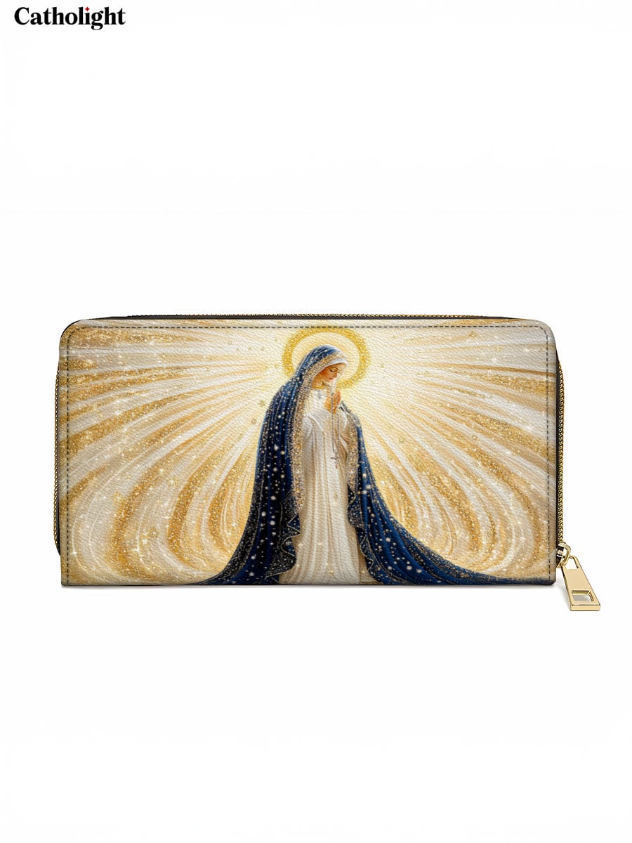 Catholight  Our Lady’s Eternal Glow Leather Wallet Purse