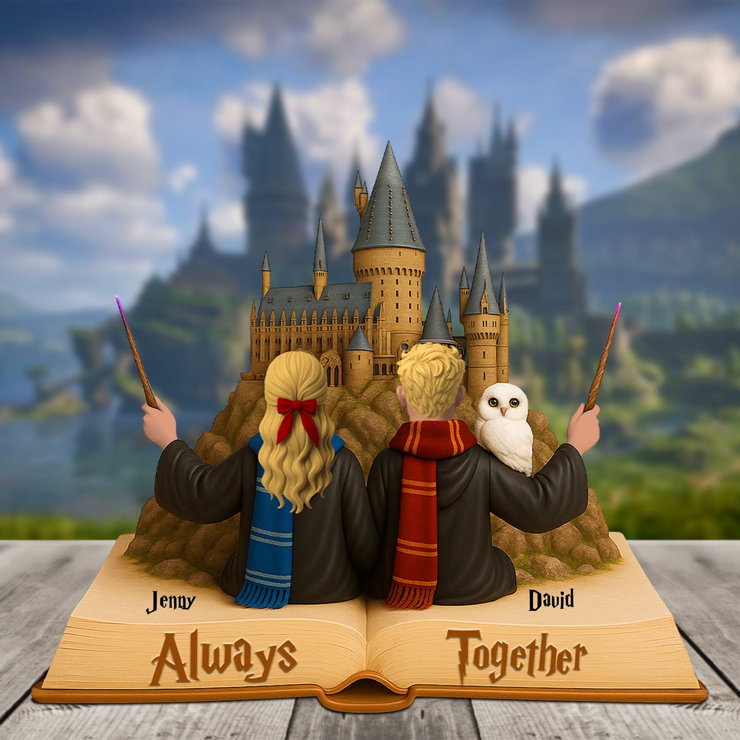 Wizard Couple Plaque - Personalized Gifts For Couple 01natn210525