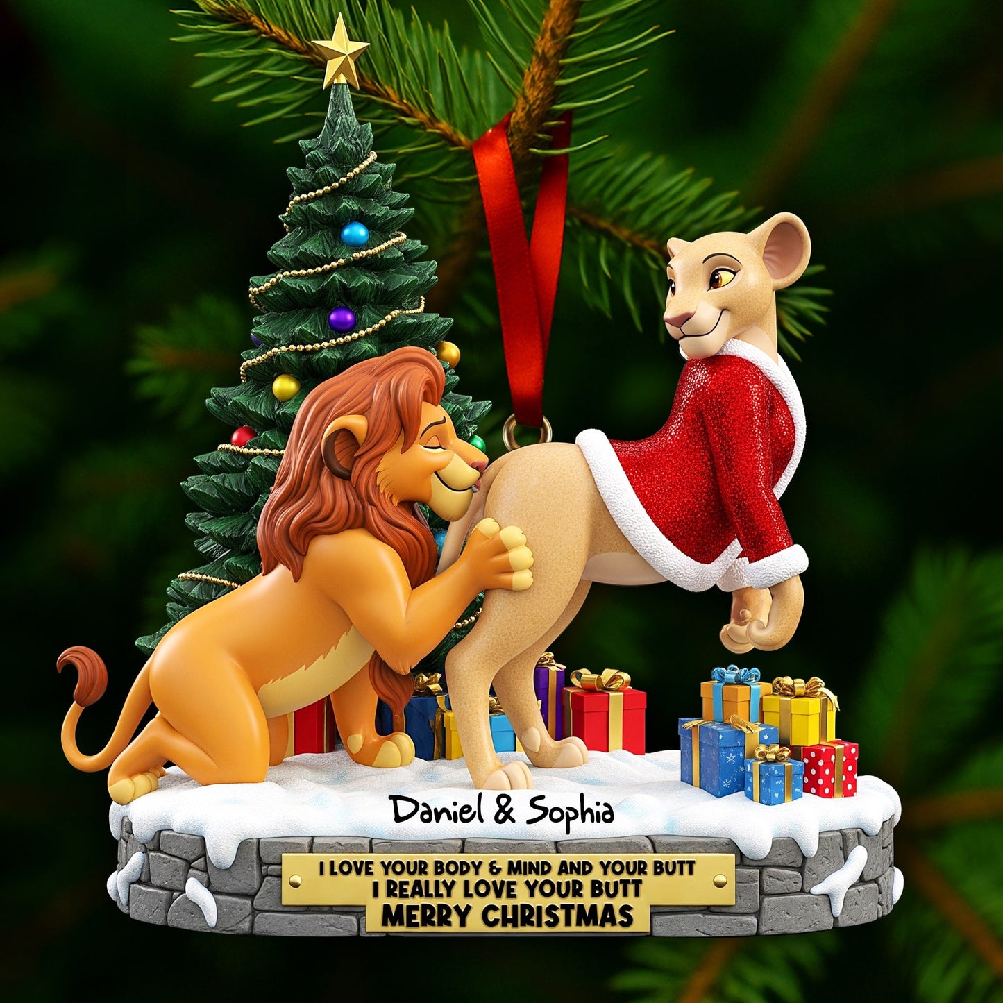Naughty Wildland Couple Ornament - Personalized Gifts For Couple 06ohlu150925