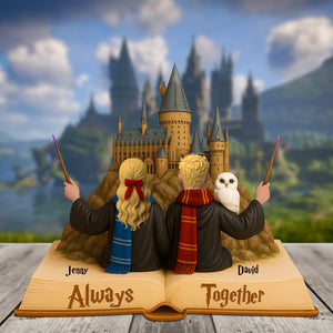 Wizard Couple Plaque - Personalized Gifts For Couple 01natn210525