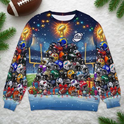 Personalized Gifts For American Football Lovers Christmas Ugly Sweater 02hutn050925