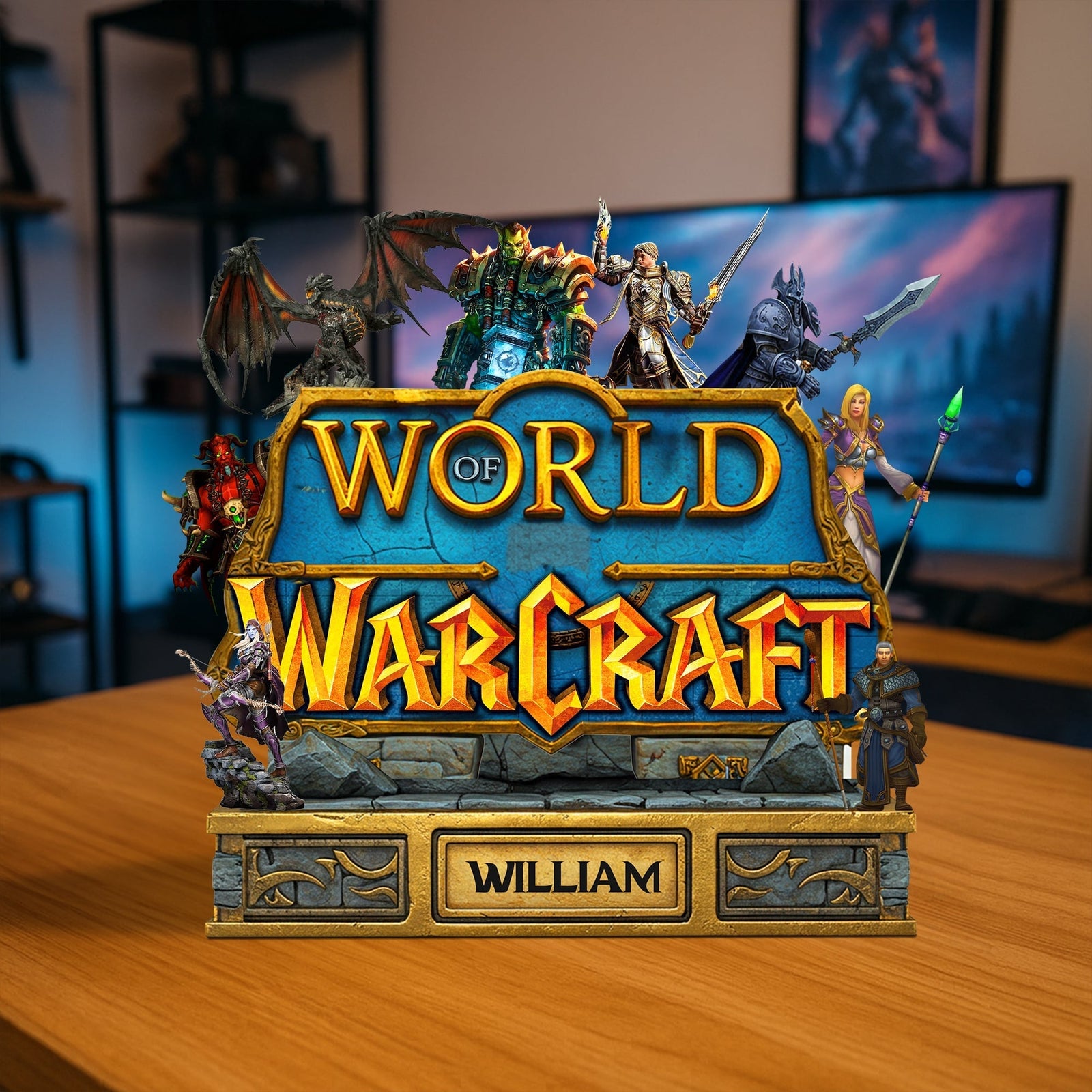World Warrior Plaque - Personalized Gifts For Game Lovers 02qhtn060625