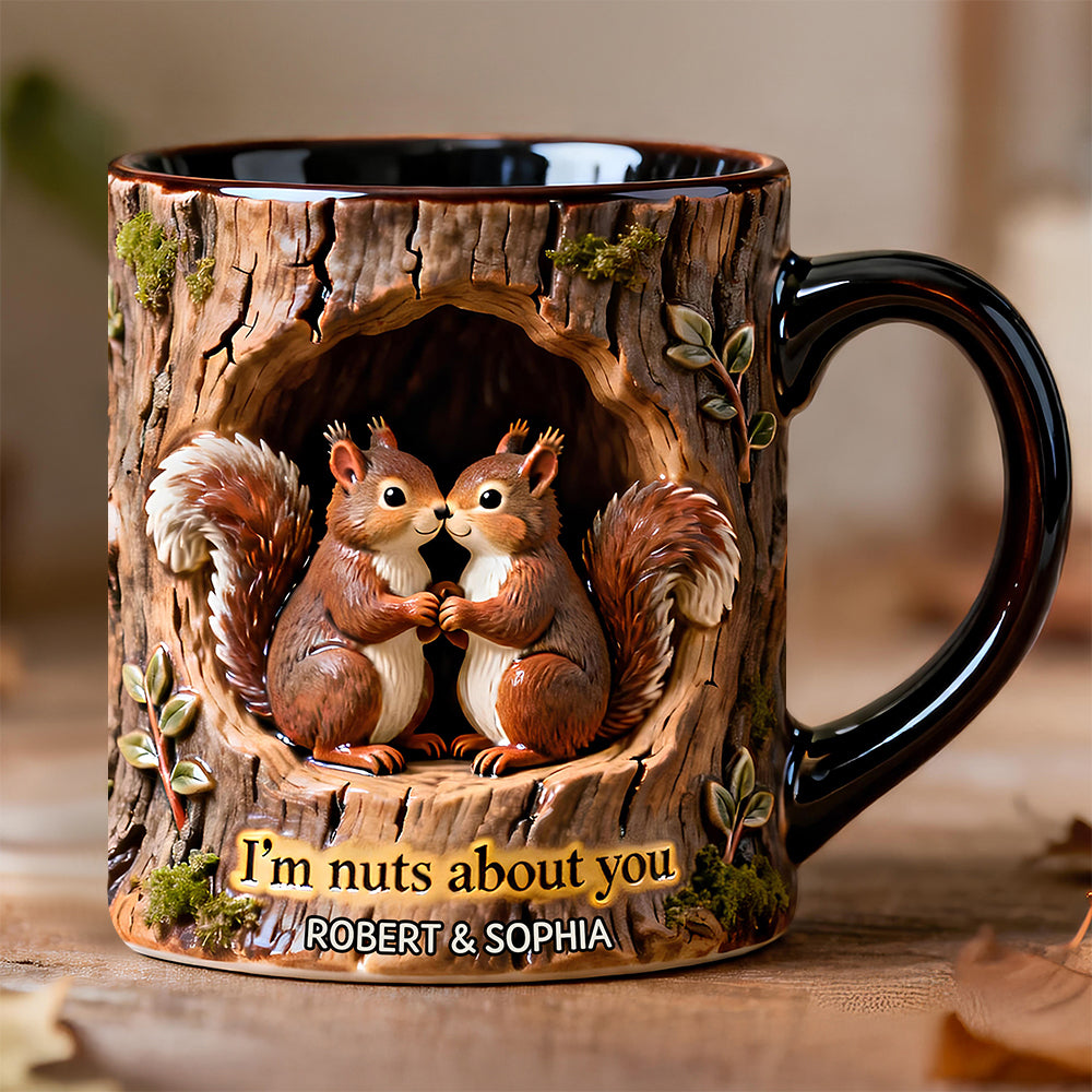 Squirrel Couple Mug - Personalized Gifts For Couple 06HYDT130126