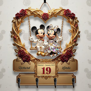 Wedding Couple Acrylic Key Hanger - Personalized Gifts For Couples 05padt200126