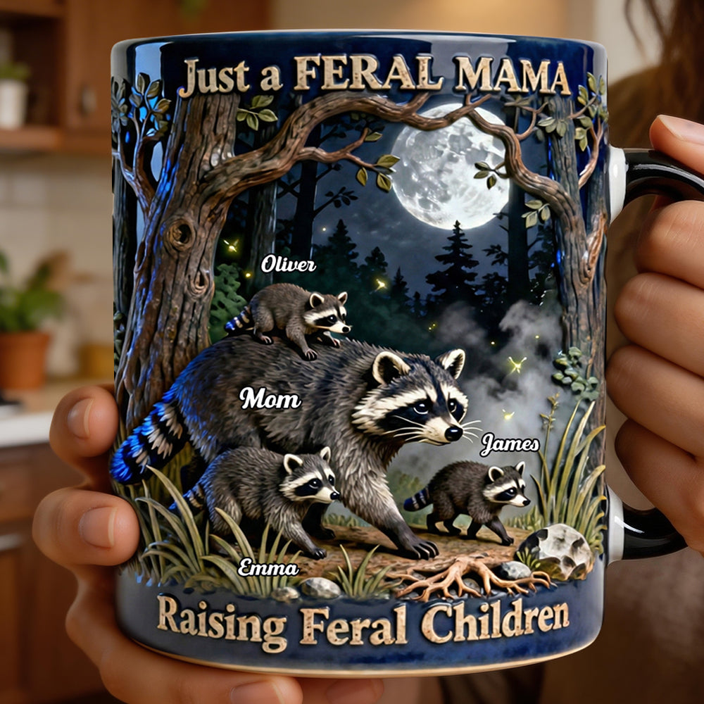 Funny Raccoon Mom Coffee Mug - Personalized Gifts For Mom 03NADT280226