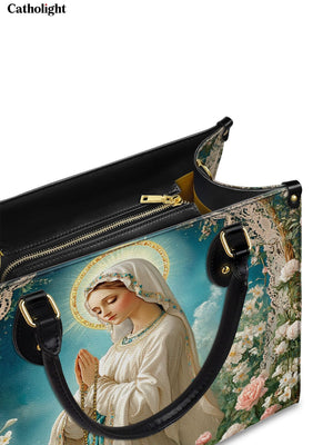 Catholight  Lady Of Lourdes Leather Bag