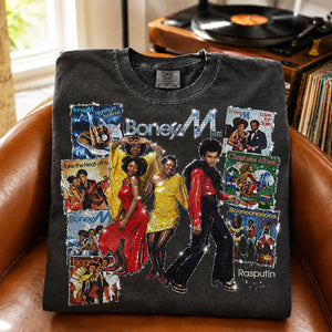 Boney M Disco Pop Washed T-shirt, Personalized Gifts For Music Lovers 05qhdt050826
