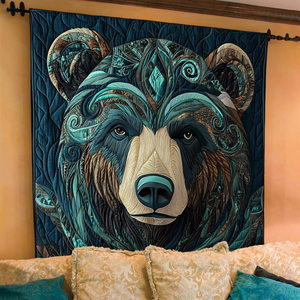 Whispering Woods Bear Quilted Blanket 04acxd030425